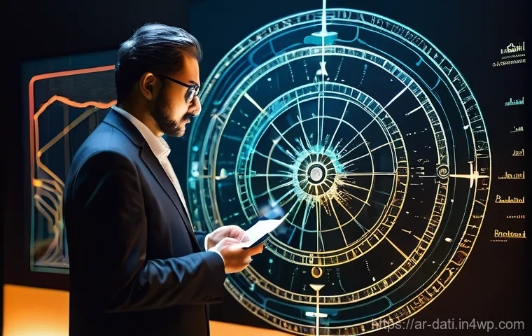 데이터 분석의 불확실성 관리 전략 - **Prompt:** A discerning data analyst, dressed in modest, contemporary attire suitable for a profess...